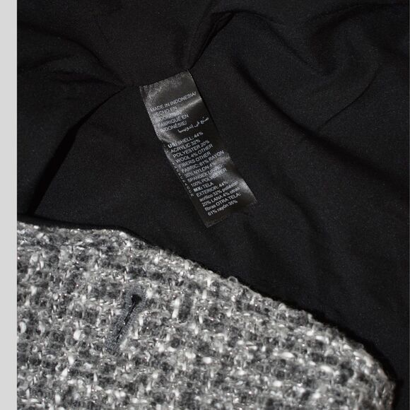 White House Black Market Women's Tweed Jacket / Blazer Gray Size 8 - Picture 6 of 8